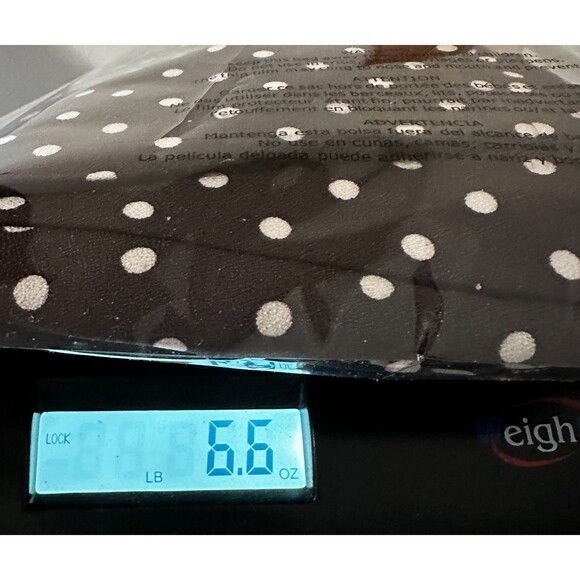 Forever 21 Overall Pinafore Dress Large Wine Brown Polka Beige Dot Rockabilly - Picture 9 of 9